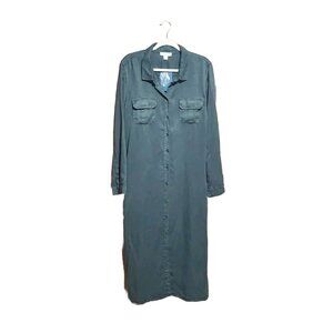 Coldwater Creek Womens Plus Shirt Dress Sz 1X Long Sleeve Button Down Modest NWT